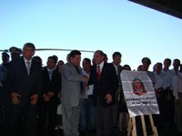 Câmara prestigia vinda do Governador a Araçatuba para entrega de helicóptero à polícia militar.