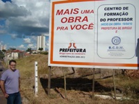 Paulo Bearari visita obra do Centro de Formação do Professor e Atendimento ao Aluno
